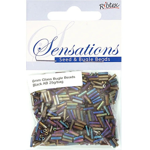 6mm Glass Bugle Beads (available in 8 colours)